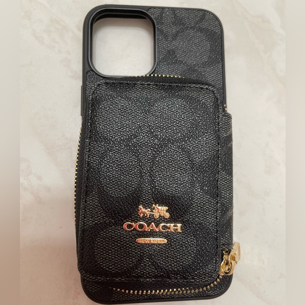 COACH PHONE CASE WITH POUCH